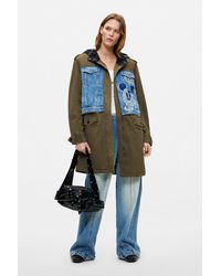 Desigual - Mickey Cotton Parka Coat, Cotton - Lyst