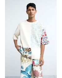 Desigual - Patchwork T-Shirt, Cotton - Lyst
