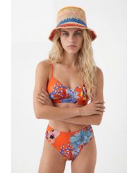 Desigual - Coral Triangle Bikini Top - Lyst