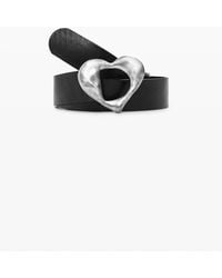 Desigual - Leather Heart Belt, Cow Leather - Lyst