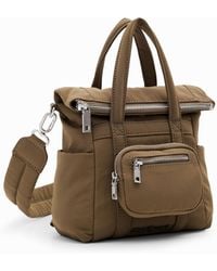 Desigual - Sac À Dos Multiposition Voyager Xs, Femme, Polyamide, Vert - Lyst