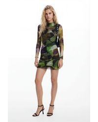 Desigual - Printed Mini Dress M. Christian Lacroix, Polyester - Lyst