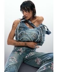 Desigual - Denim-Tasche Schnallen, Damen, Baumwolle, Blau - Lyst