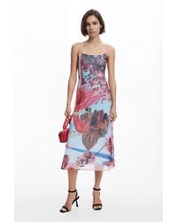 Desigual - Printed Midi Dress M. Christian Lacroix, Polyester - Lyst