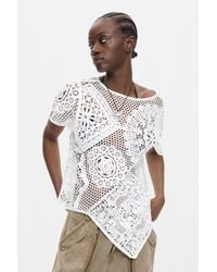 Desigual - Asymmetric Crochet T-Shirt - Lyst