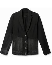Desigual - Hybrid Denim Blazer - Lyst