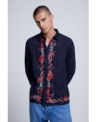 Desigual - Long-Sleeved Embroidered Shirt, Cotton - Lyst
