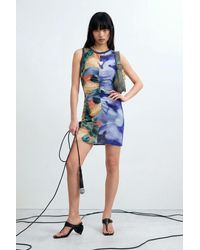 Desigual - Short Printed Strappy Dress - Lyst