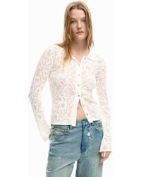 Desigual - Long Sleeve Knit Shirt - Lyst