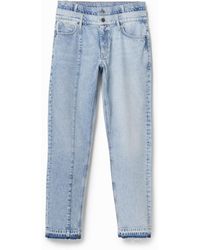 Desigual - Double-Waist Carrot Jeans, Cotton - Lyst