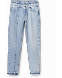 Desigual - Double-Waist Carrot Jeans - Lyst