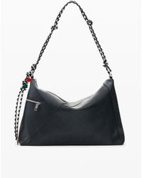 Desigual - Large Logo Charm Bag, Polyurethane - Lyst