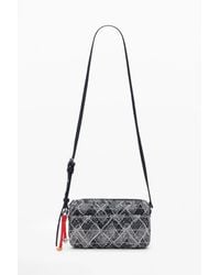 Desigual - Denim Crossbody Wallet Zigzag - Lyst