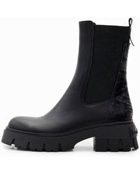 Desigual - Elasticated Truck-Sole Chelsea Boots - Lyst