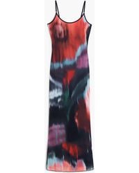 Desigual - Floral Midi Dress With Straps, Polyester - Lyst