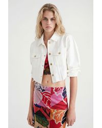 Desigual - Cropped Denim Jacket, Cotton - Lyst