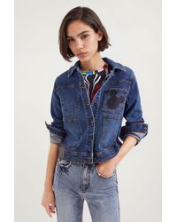 Desigual - Mickey Mouse Denim Jacket, Cotton - Lyst