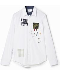 Desigual - Patchwork Poplin Shirt, Cotton - Lyst