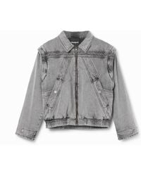 Desigual - Denim Detachable Sleeve Jacket - Lyst