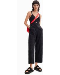 Desigual - Long Embroidered Strappy Jumpsuit, Cotton - Lyst