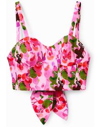 Desigual - M. Christian Lacroix Short Corset Top, Cotton - Lyst