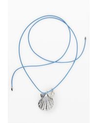 Desigual - Plated Shell Pendant Cord Zalio - Lyst