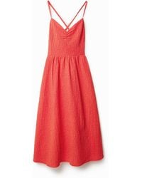 Desigual - A-Line Midi Dress - Lyst