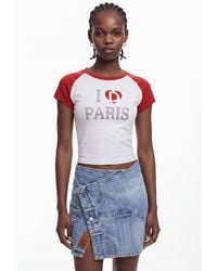 Desigual - T-Shirt "I Love Paris" Cotton - Lyst