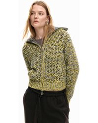 Desigual - Zipped Knit Jacket - Lyst