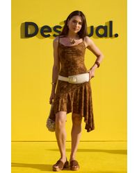 Desigual - Asymmetrical Strappy Dress, Polyester - Lyst