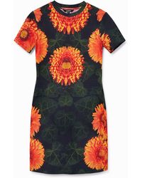 Desigual - Floral T-shirt Dress - Lyst