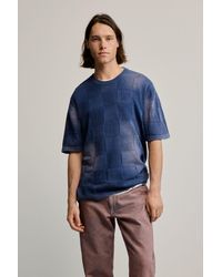 Desigual - T-Shirt Effet Délavé, Homme, Coton, Bleu - Lyst