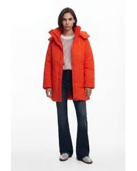 Desigual - Textured Padded Coat, Polyamide - Lyst