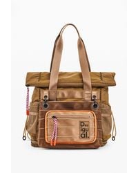 Desigual - Large Multi-Position Nylon Backpack, Polyamide - Lyst