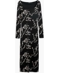 Desigual - Square Neckline Dress Lettering, Viscose - Lyst
