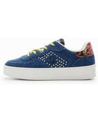 Desigual - Denim Heart Platform Sneakers - Lyst