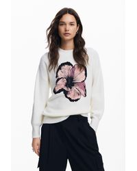 Desigual - Jersey Flor Contraste - Lyst