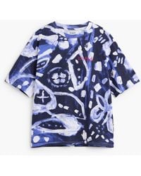 Desigual - Printed Organic Cotton T-Shirt, Cotton - Lyst