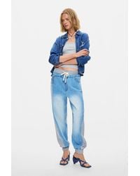 Desigual - Jogger Denim Trousers, Cotton - Lyst