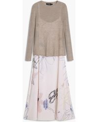 Desigual - 2-In-1 Brushstroke Dress, Polyester - Lyst