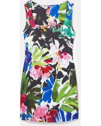 Desigual - Slim Dress Painted Flowers - Lyst