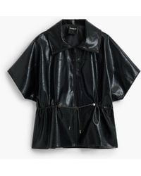 Desigual - Poncho Leather Effect, Polyurethane - Lyst