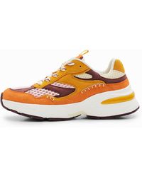 Desigual - Patchwork Split Leather Running Sneakers - Lyst