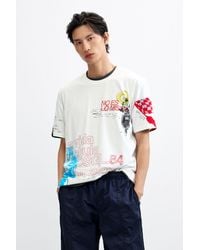 Desigual - Graphic Print T-Shirt, Cotton - Lyst