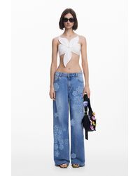 Desigual - Vaquero Wide Leg Flores Tyler Mcgillivary - Lyst