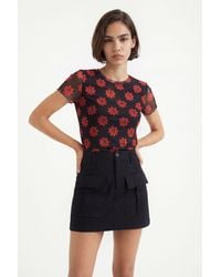 Desigual - Slim Short Skirt, Cotton - Lyst
