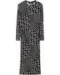 Desigual - Slim Patchwork Midi Dress, Viscose - Lyst
