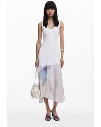 Desigual - Kombiniertes Kleid Mit V-Ausschnitt - Lyst