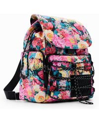 Desigual - Large Floral Backpack, Outlet, Polyester - Lyst