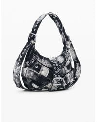 Desigual - Printed Medium Bag With Buckles - Lyst